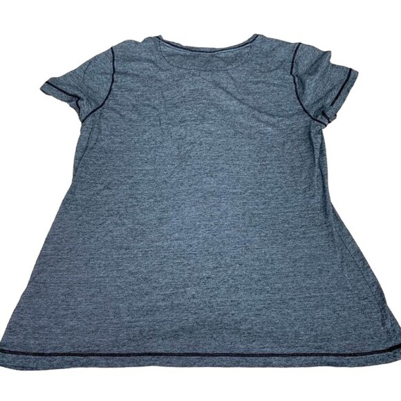 Lauren Ralph Lauren Henley Shirt Women’s Size Large T-Shirt Boho Trim Gray - Picture 5 of 5